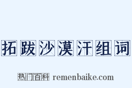 拓跋沙漠汗组词是什么意思的图片